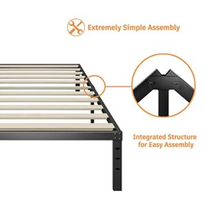 ZIYOO California King Bed Frame 16 Inch High 3" Wooden Slats Platform,3500lbs Heavy Duty Support,No Box Spring Needed Mattress Foundation, Quiet Noise Free, Easy Assembly