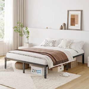 ZIYOO California King Bed Frame 16 Inch High 3" Wooden Slats Platform,3500lbs Heavy Duty Support,No Box Spring Needed Mattress Foundation, Quiet Noise Free, Easy Assembly