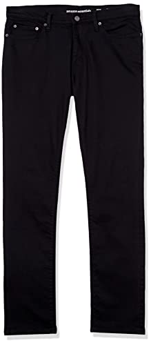 Amazon Essentials Men's Skinny-Fit Stretch Jean, Black, 35W x 32L