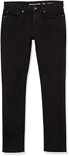 Amazon Essentials Men's Skinny-Fit Stretch Jean, Washed Black, 40W x 34L