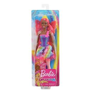 Barbie Dreamtopia Fairy Doll, 12-inch, with Pink Hair, Light Pink Legs & Wings, Gift for 3 to 7 Year Olds