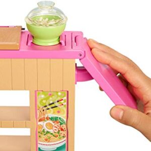 ​Barbie Noodle Bar Playset with Brunette Doll, Workstation and Accessories