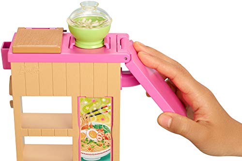 ​Barbie Noodle Bar Playset with Brunette Doll, Workstation and Accessories