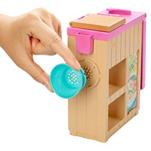 ​Barbie Noodle Bar Playset with Brunette Doll, Workstation and Accessories