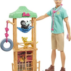 Barbie Careers Doll & Playset, Wildlife Vet Theme with Ken Doll, Furniture & Accessories