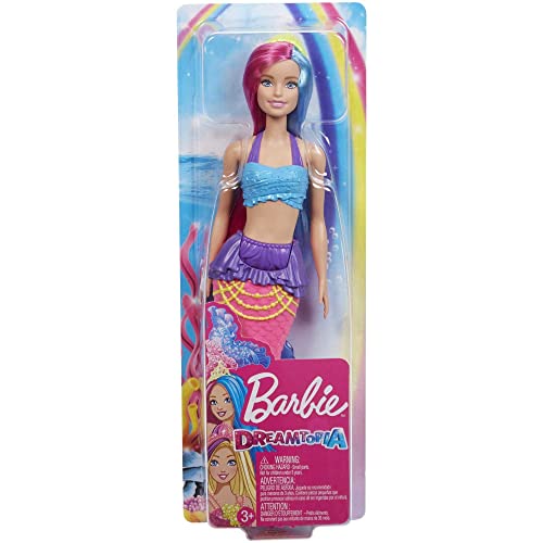 Barbie Dreamtopia Mermaid Doll with Pink & Blue Hair & Tail, Plus Tiara Accessory