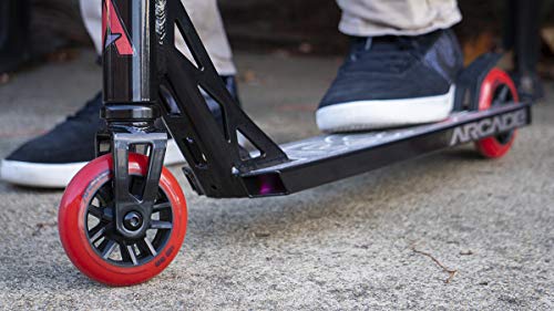 ARCADE Pro Scooters - Stunt Scooter for Kids 8 Years and Up - Perfect for Beginners Boys and Girls - Best Trick Scooter for BMX Freestyle Tricks (Black/Red)