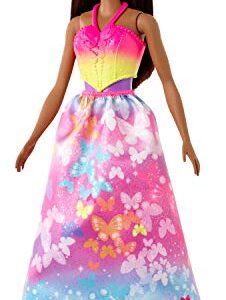 Barbie Dreamtopia Dress Up Doll Gift Set, approx. 12-inch, Brunette with 3 Fashions