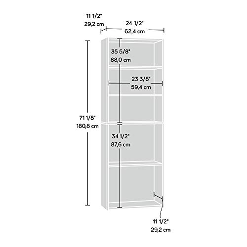 Sauder Beginnings 5-Shelf Bookcase, Summer Oak finish