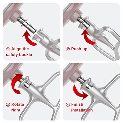 Stainless Steel Beaters for Kitchenaid Stand Mixer, 4.5-5Qt Tilt-Head Paddle Attachment for Kitchenaid Mixer, Polished Flat Beater for KitchenAid-Dishwasher Safe by Hozodo