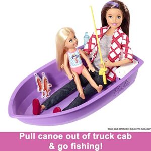 Barbie Camper Playset, 3-In-1 Dreamcamper with Pool and 50 Accessories, Transforms Into Truck, Boat and House (Amazon Exclusive)