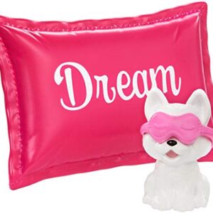 ​Barbie Relaxation Doll, Brunette, with Puppy and 8 Accessories, Including Pillow, Journal and Sleep Masks, Gift for Kids 3 to 7 Years Old