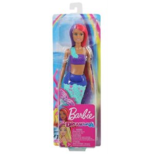 Barbie Dreamtopia Mermaid Doll, 12-inch, Pink and Purple Hair, with Tiara, Gift for 3 to 7 Year Olds