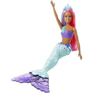 Barbie Dreamtopia Mermaid Doll, 12-inch, Pink and Purple Hair, with Tiara, Gift for 3 to 7 Year Olds