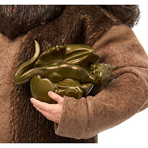 Mattel Harry Potter Rubeus Hagrid Collectible Doll, Approx. 12-inch Wearing Belted Shirt and Vest. with Dragon Accessory, Gift for 6 Year Olds and Up