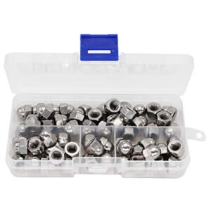 binifiMux 60pcs 1/4-20 Inch Acorn Cap Nuts, 18-8/304 Stainless Steel