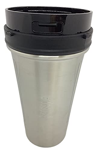 Genuine Ninja 24oz Stainless Steel Double-Wall Thermo Insulated Cup for Auto-IQ Blender, 2-Pack, Cup Only No Lid