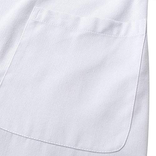 Lab Coat, NRUTUP White Lab Coat for Laboratory Work, Halloween Costumes for Scientist Doctor (White, M)