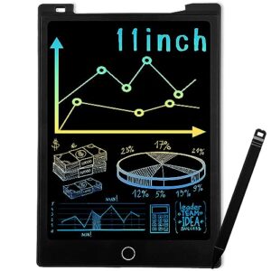 jonzoo lcd writing tablet 11 inch, erasable writing drawing board doodle pads with magnets, electronic drawing tablet writing board for kids adults at home school office (black)