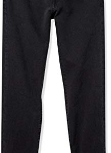 Amazon Essentials Men's Straight-Fit Stretch Jean, Black, 34W x 28L