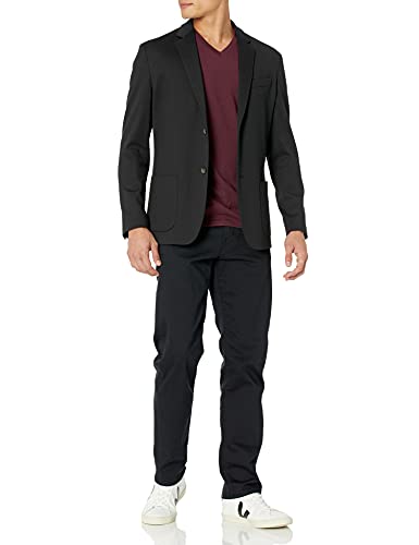 Amazon Essentials Men's Straight-Fit Stretch Jean, Black, 34W x 28L