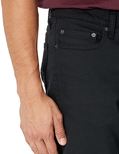 Amazon Essentials Men's Straight-Fit Stretch Jean, Black, 34W x 28L