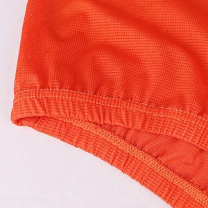 Muscle Alive Mens Extreme Mesh Shorts with Large Split Sides Color Orange Size M