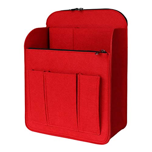 APSOONSELL Backpack Organizer Insert, Felt Bag Organizer for Backpack Rucksack Shoulder Bag Shaper Foldable, Red, XL