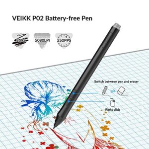 Digital Drawing Tablet VEIKK A15Pro Graphics Pen Tablet 10 x 6 Inch Graphics Tablet with 12 Shortcut Keys and 1 Quick Dial,Supports Tilt Function,for MAC/Win/ Linux / Android OS (Blue)