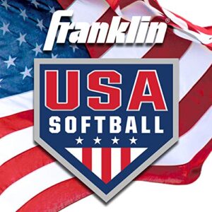 Franklin Sports Fastpitch Softball Bat Bag - USA Traveler Elite Bat Backpack - Girls + Women's Equipment Batpack - Fits Helmets, Cleats + (2) Bats - White