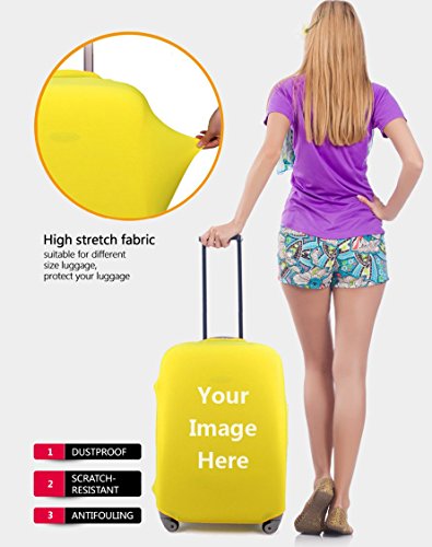 BIGCARJOB Travel Dust-proof Suitcase Cover Sunflower Print Clear Luggage Cover Protector Tsa Approved for 26-28inch