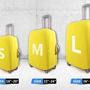 BIGCARJOB Travel Dust-proof Suitcase Cover Sunflower Print Clear Luggage Cover Protector Tsa Approved for 26-28inch