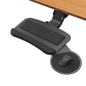 ultra-thin switch keyboard tray (black) with quick adjust mech (black) by uplift desk