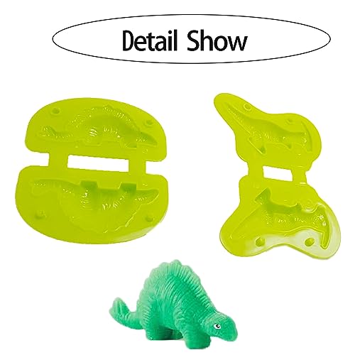 Ywong Dinosaur Dough Tool Kit Play Dough tools Set in Various Animal Molds for Creative Dough Cutting