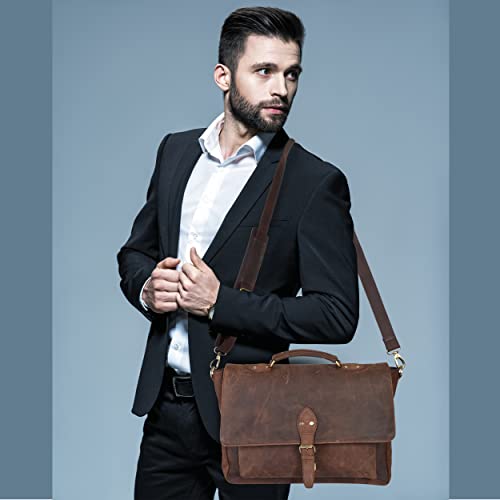 Brown | Vintage Messenger Bags For Office Use | Multiple Compartment | Travel Friendly | Durable | Made For Men And Women