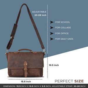 Brown | Vintage Messenger Bags For Office Use | Multiple Compartment | Travel Friendly | Durable | Made For Men And Women