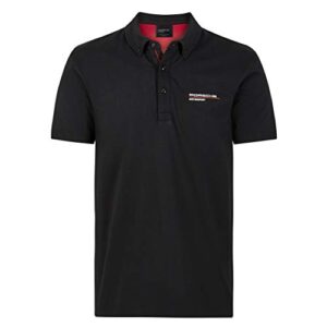 porsche motorsport black polo shirt (l)