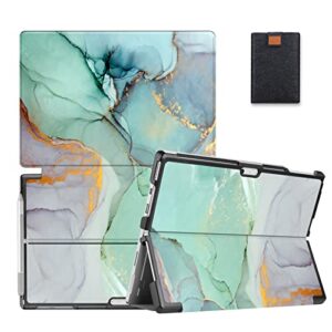 microsoft surface pro 7 case - maittao surface pro 7+ / pro 6 / pro 5 2017 / pro 4 12.3 inch tablet case accessories slim light folio stand case built-in surface pen holder, creative marble 5