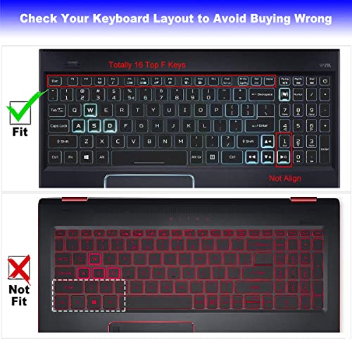 Keyboard Cover for Acer Nitro 5 & Predator Helios 300 Gaming, 2023 Nitro 16/Nitro 17, Nitro 5 AN515-58/57/56/54/55/45/43/44 AN517-54/53/51/52, Predator Helios PH315-55/54/53/52 PH317-53/54, Nitro 7