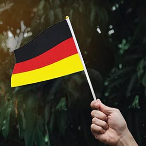 German Flag Germany Small Stick Mini Hand Held Flags Decorations 1 Dozen (12 pack)