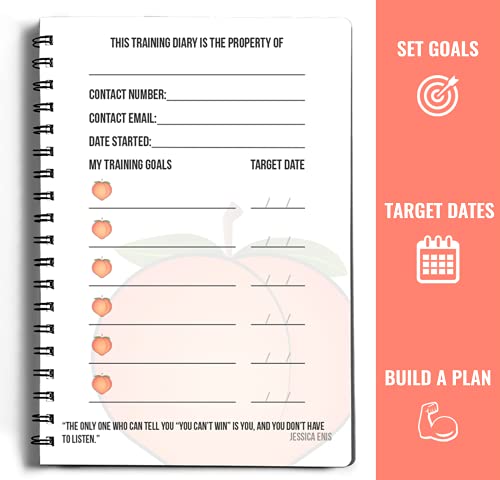 Workout Planner for Daily Fitness Tracking & Goals Setting (A5 Size, 6” x 8”, Peachy Pink), Men & Women Personal Home & Gym Training Diary, Log Book Journal for Weight Loss by Workout Log Gym