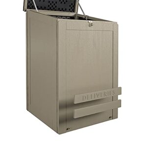 Cosco Outdoor LIving BoxGuard®, Large Lockable Package Delivery and Storage Box, 6.3 cubic feet, Tan