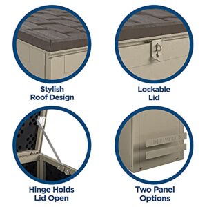 Cosco Outdoor LIving BoxGuard®, Large Lockable Package Delivery and Storage Box, 6.3 cubic feet, Tan