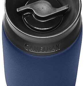 CamelBak Hot Cap Travel Mug, Insulated Stainless Steel, Perfect for taking coffee or tea on the go - Leak-Proof when closed - 12oz, Navy