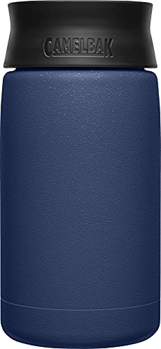 CamelBak Hot Cap Travel Mug, Insulated Stainless Steel, Perfect for taking coffee or tea on the go - Leak-Proof when closed - 12oz, Navy