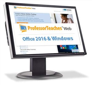 professor teaches web - office 2016 & windows - quarterly subscription [online code]