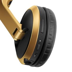 Pioneer DJ HDJ-X5BT-N - Closed-back, Bluetooth-compatible, Circumaural DJ Headphones with 40mm Drivers, 5Hz-30kHz Frequency Range, Detachable Cable, and Carry Pouch - Gold