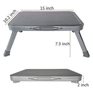 Step Stool with Non Skid Platform for Kids Adults,Metal Folding Built-in Handle Footstool for Home Kitchen Bathroom RV,Max Load 330 lbs