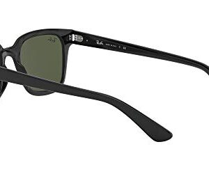 Ray-Ban Rb4323 Square Sunglasses, Black/G-15 Green, 51 mm