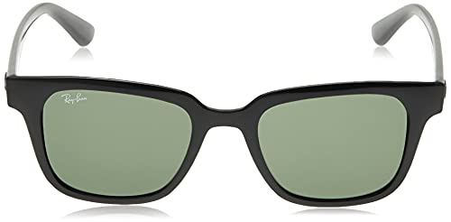 Ray-Ban Rb4323 Square Sunglasses, Black/G-15 Green, 51 mm